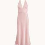 Bella Halterneck Kjole - Lyserød - ByStenholt.dk