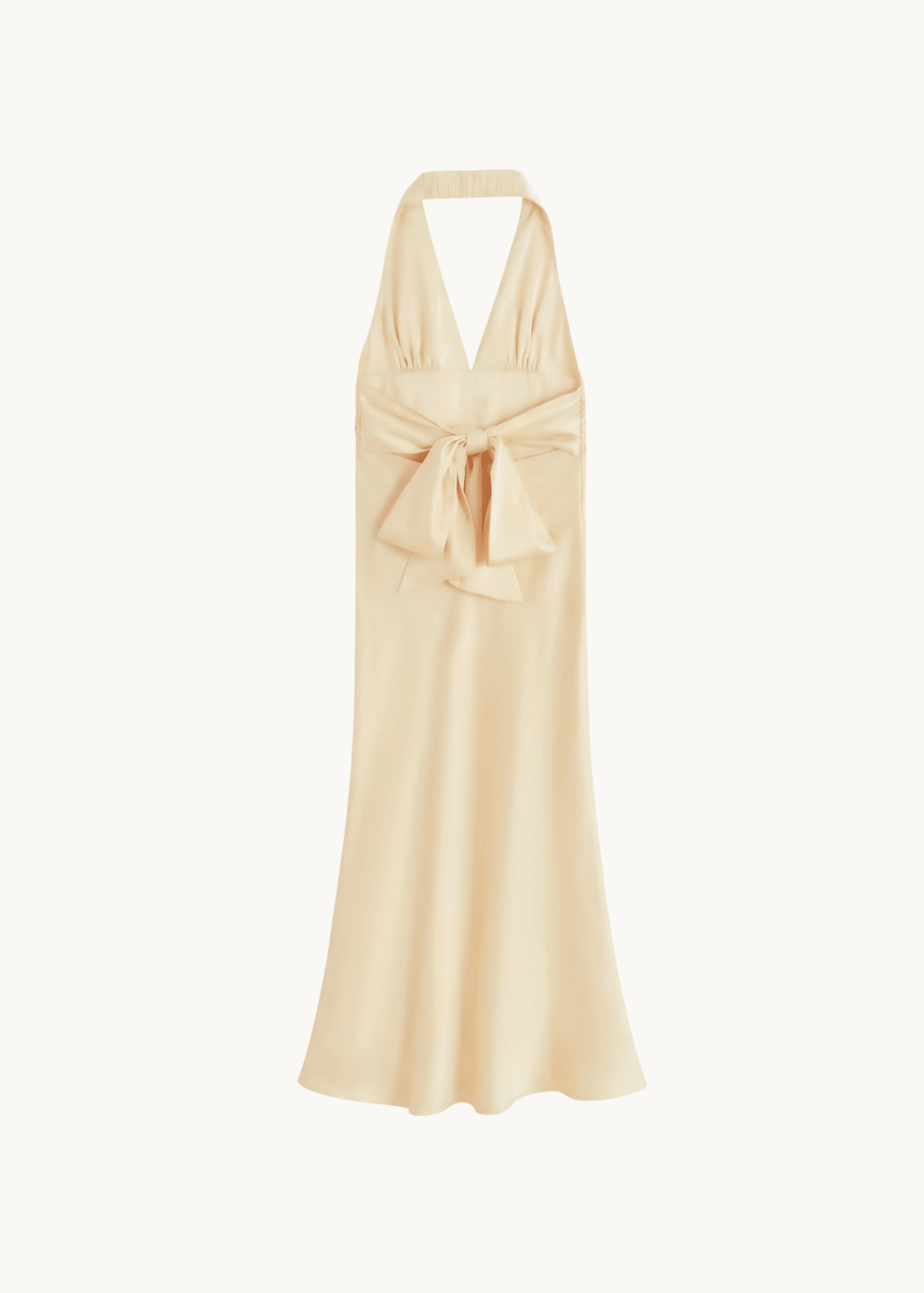 Bella Halterneck Kjole - Smørgul - ByStenholt.dk