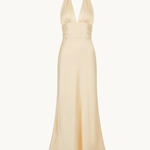 Bella Halterneck Kjole - Smørgul - ByStenholt.dk