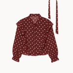 Belle Polka Skjorte - Bordeaux - ByStenholt.dk
