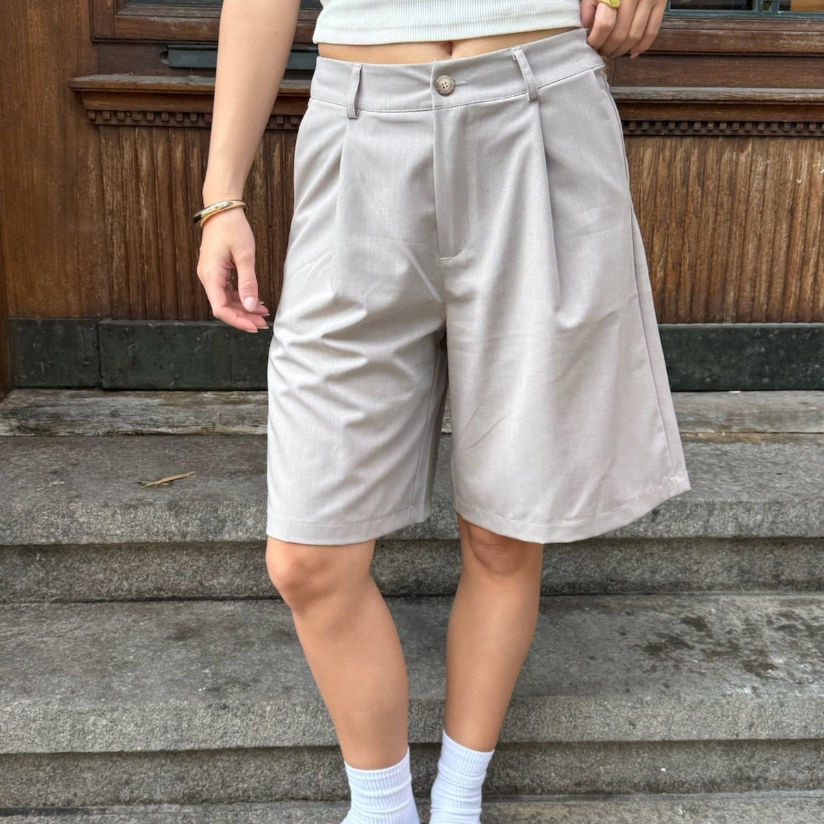 Bermuda Shorts - Taupe - ByStenholt.dk