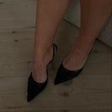 Blonde Slingback Pumps - Sort - ByStenholt.dk