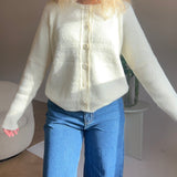 Cardigan Strik - Creme - ByStenholt.dk