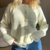 Cardigan Strik - Creme - ByStenholt.dk