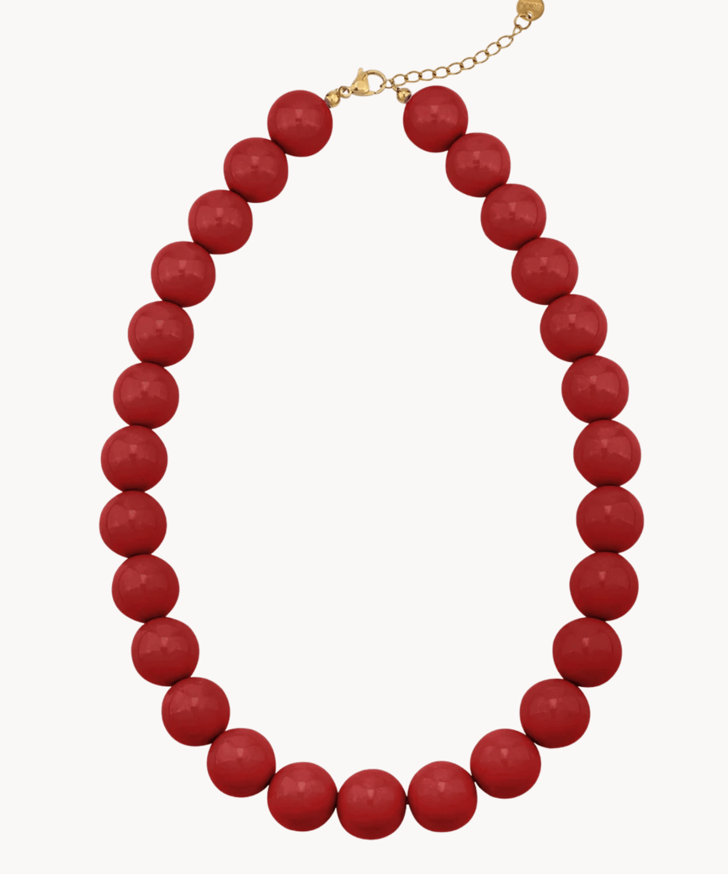 Chunky Perlehalskæde - Rød - ByStenholt.dk