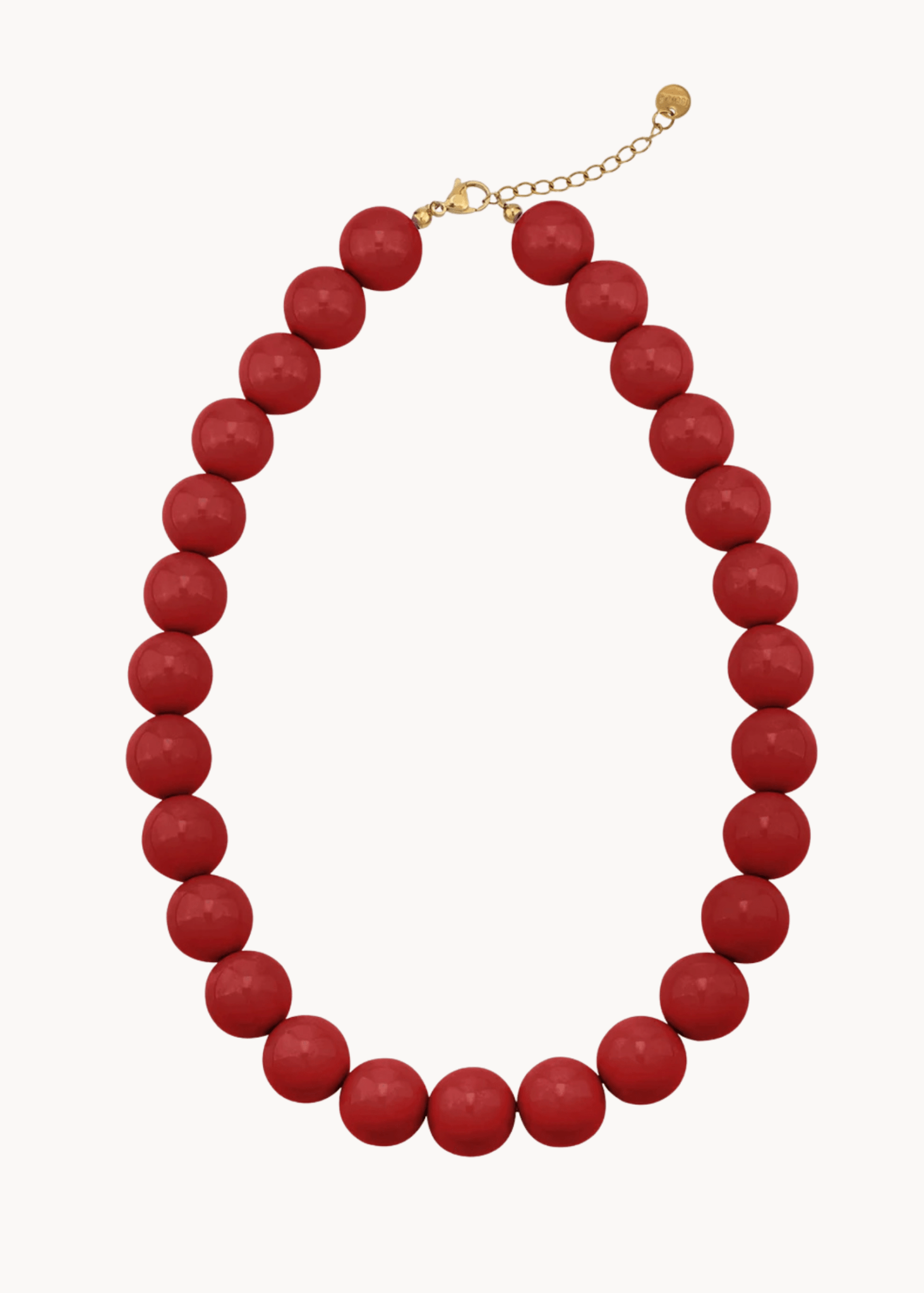 Chunky Perlehalskæde - Rød - ByStenholt.dk