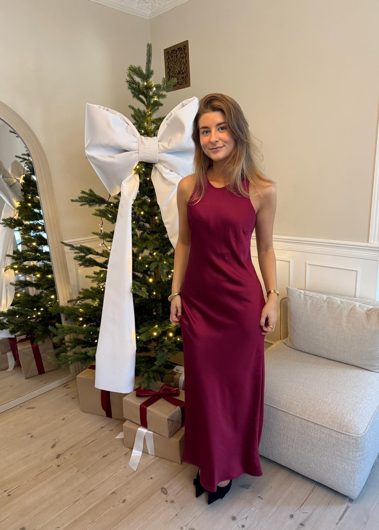 Cleo Maxi Kjole - Bordeaux - ByStenholt.dk