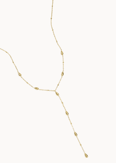 Dråbe Charm Halskæde - Guldbelagt - ByStenholt.dk