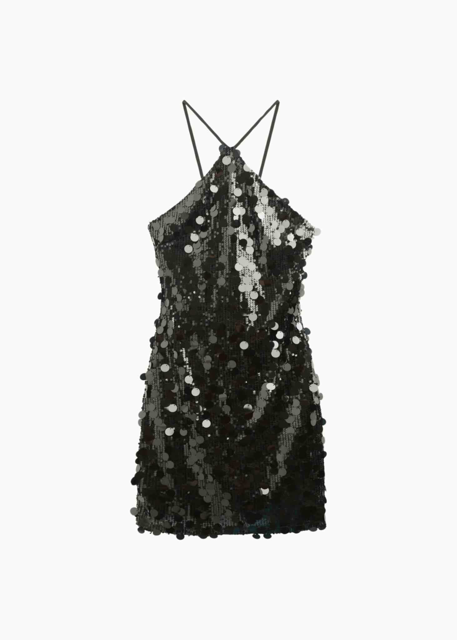 Dream Paillet Mini Kjole - Sort - ByStenholt.dk