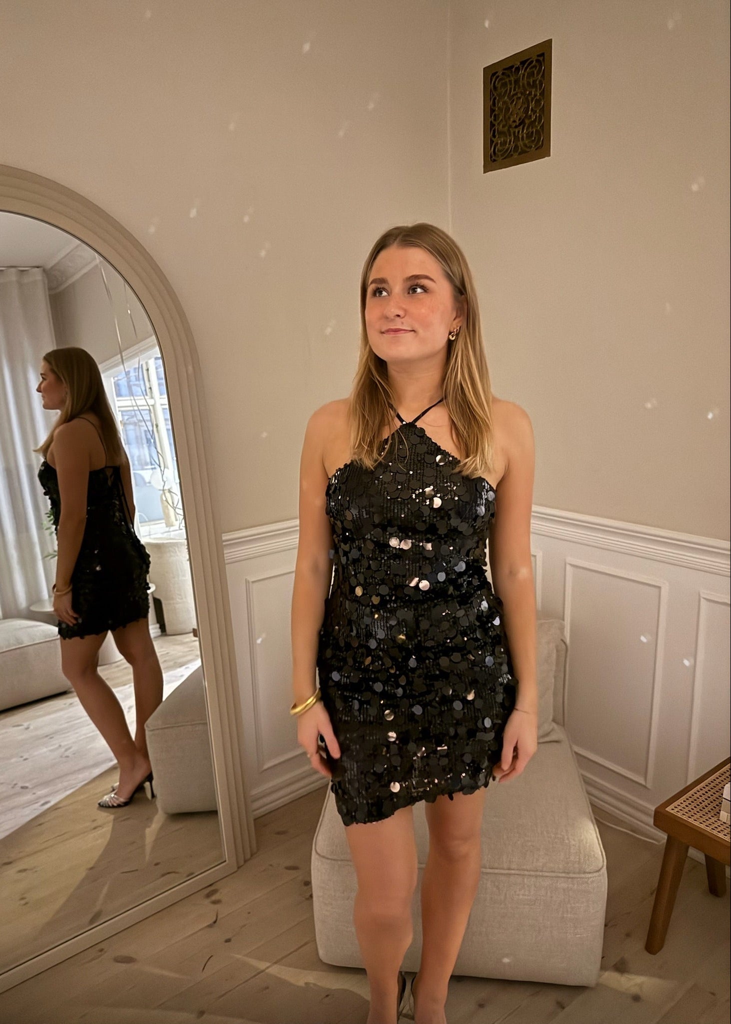 Dream Paillet Mini Kjole - Sort - ByStenholt.dk