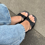 Ebba Sandaler med Hæl - Sort - ByStenholt.dk