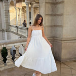 Elina Maxi Kjole - Hvid - ByStenholt.dk