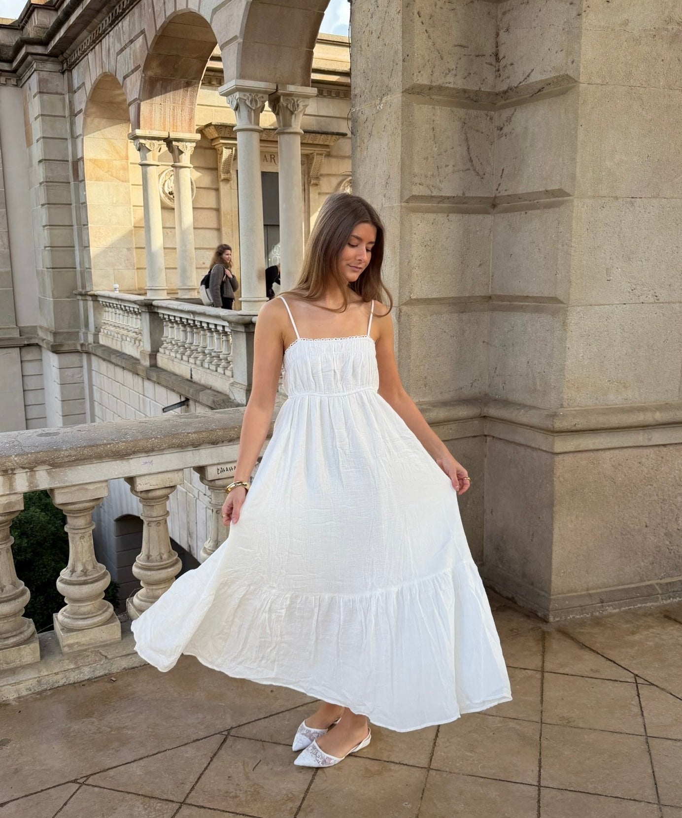 Elina Maxi Kjole - Hvid - ByStenholt.dk