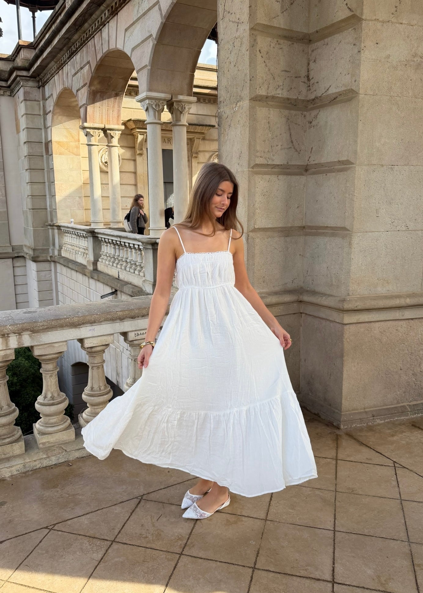 Elina Maxi Kjole - Hvid - ByStenholt.dk