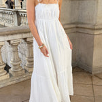 Elina Maxi Kjole - Hvid - ByStenholt.dk