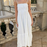 Elina Maxi Kjole - Hvid - ByStenholt.dk