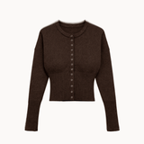 Eline Fitted Cardigan - Mørkebrun - ByStenholt.dk