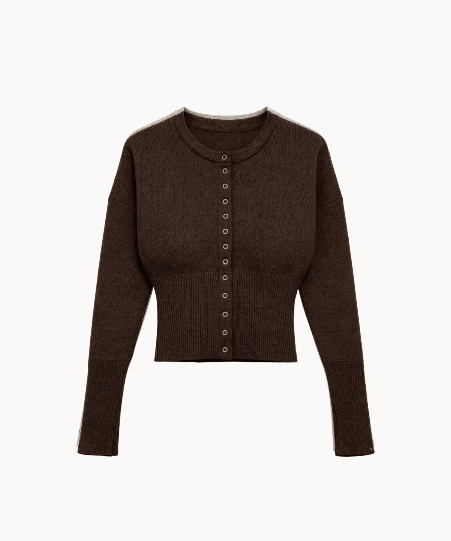 Eline Fitted Cardigan - Mørkebrun - ByStenholt.dk