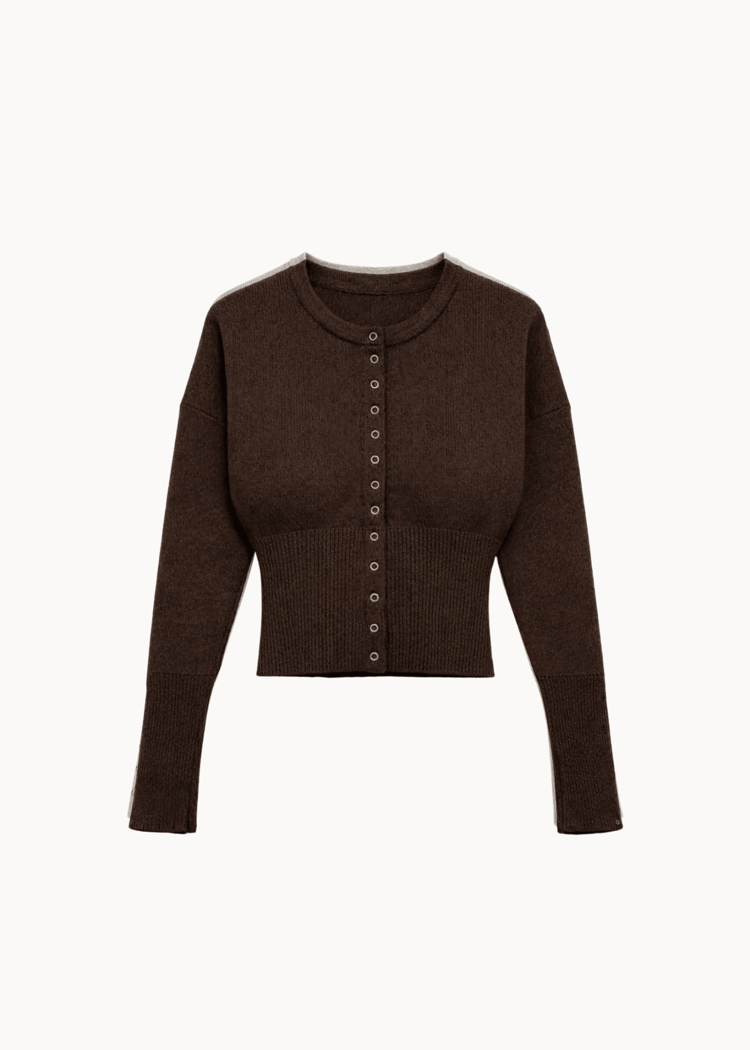 Eline Fitted Cardigan - Mørkebrun - ByStenholt.dk