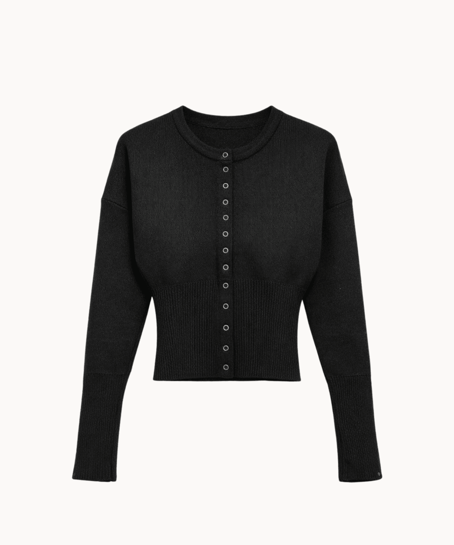 Eline Fitted Cardigan - Sort - ByStenholt.dk