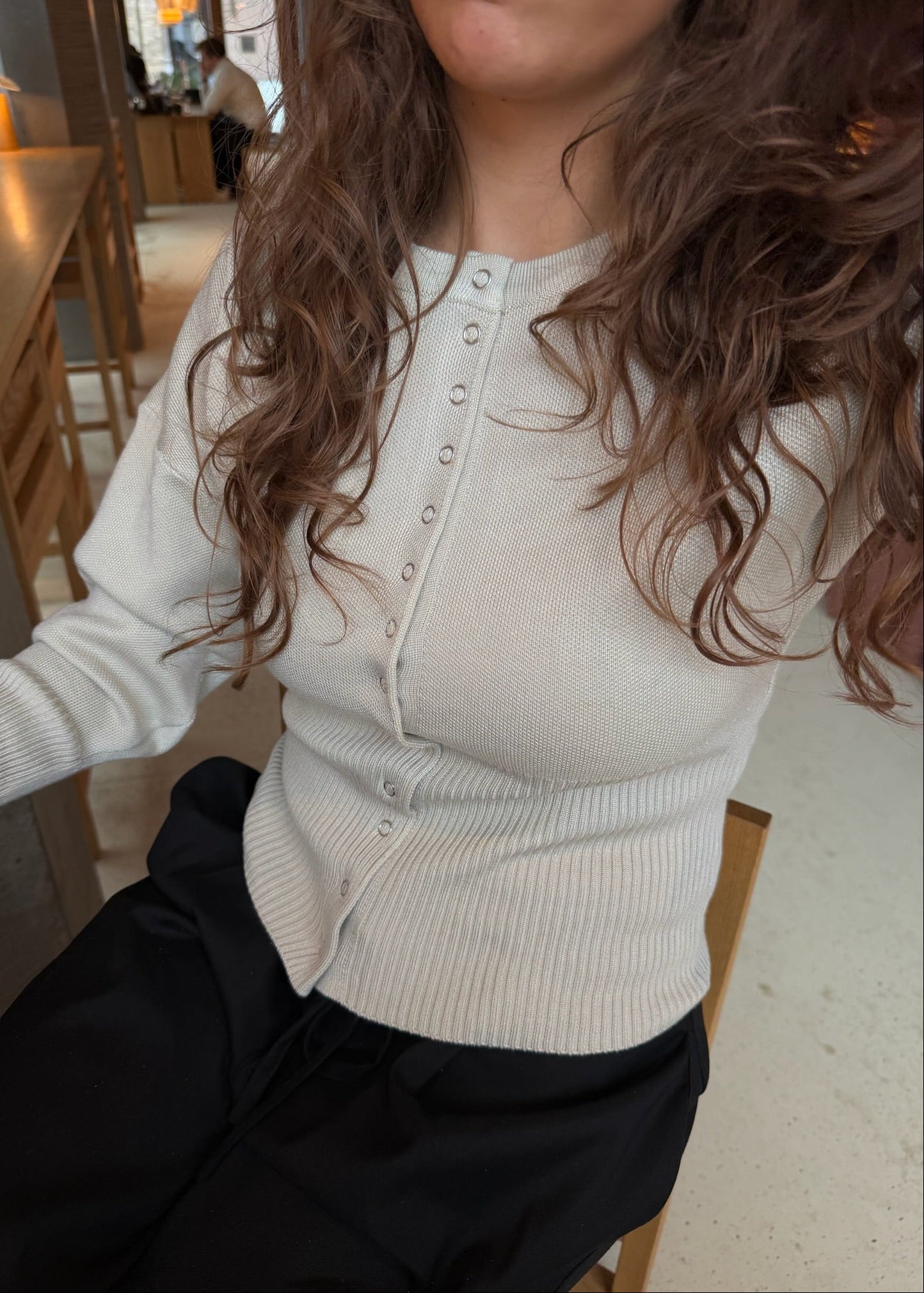 Eline Fitted Cardigan - Taupe - ByStenholt.dk