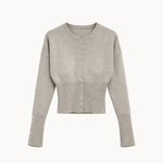 Eline Fitted Cardigan - Taupe - ByStenholt.dk