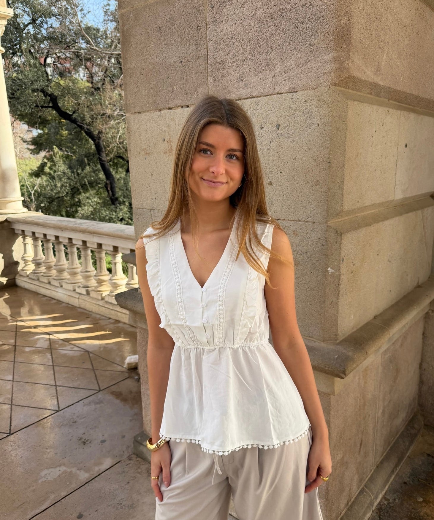 Elinor Top - Hvid - ByStenholt.dk