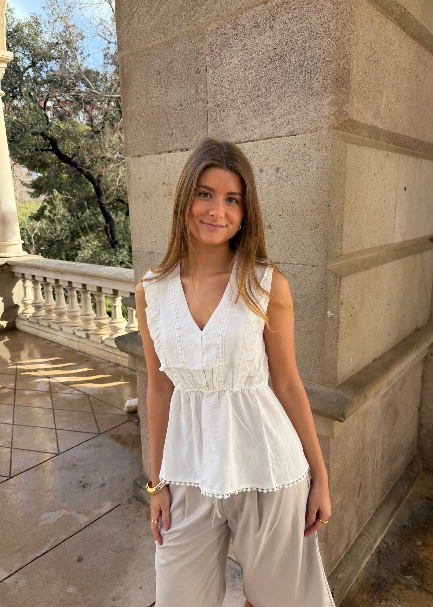 Elinor Top - Hvid - ByStenholt.dk