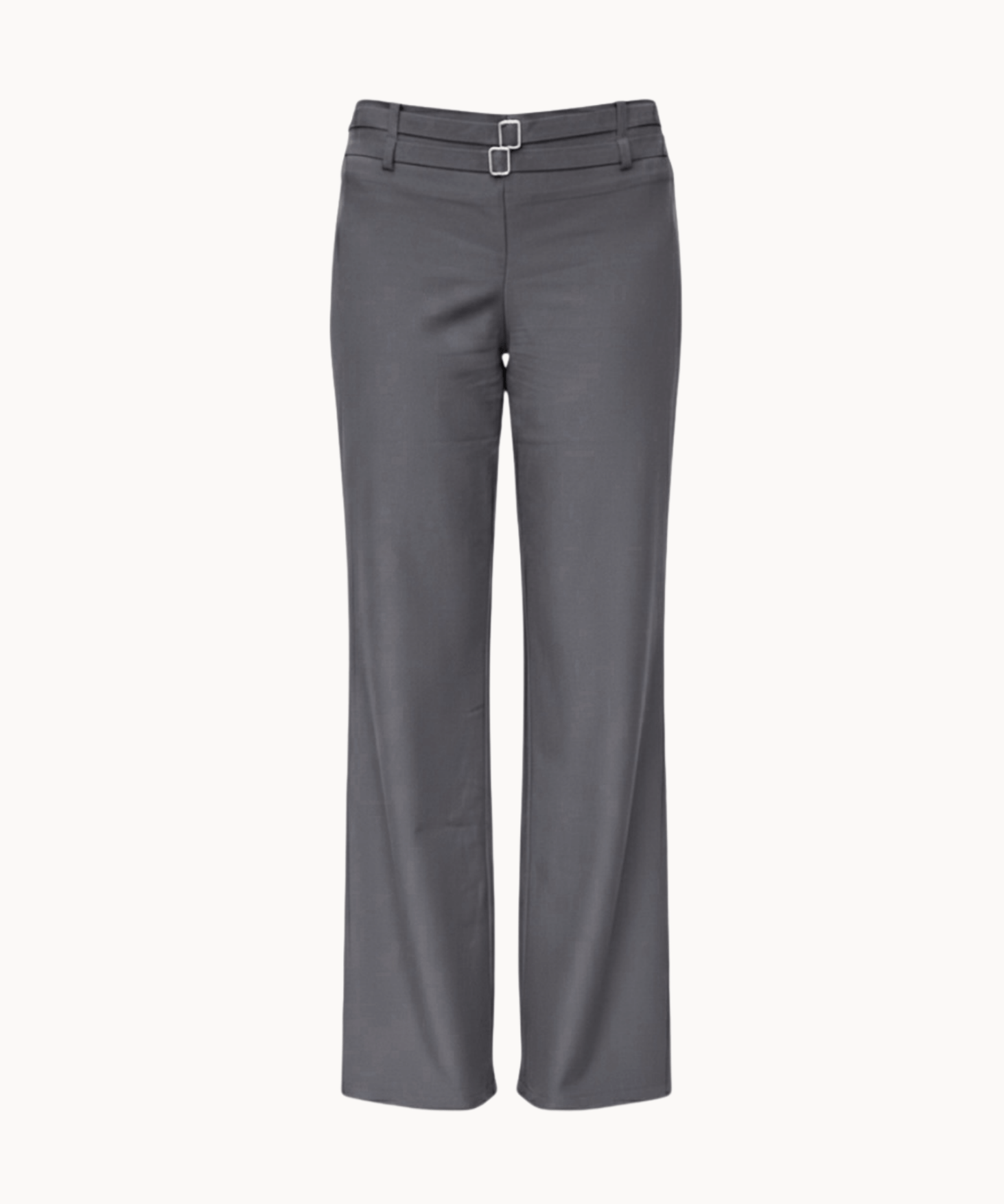 Elira Low Waist Bukser - Grå - ByStenholt.dk