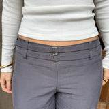 Elira Low Waist Bukser - Grå - ByStenholt.dk