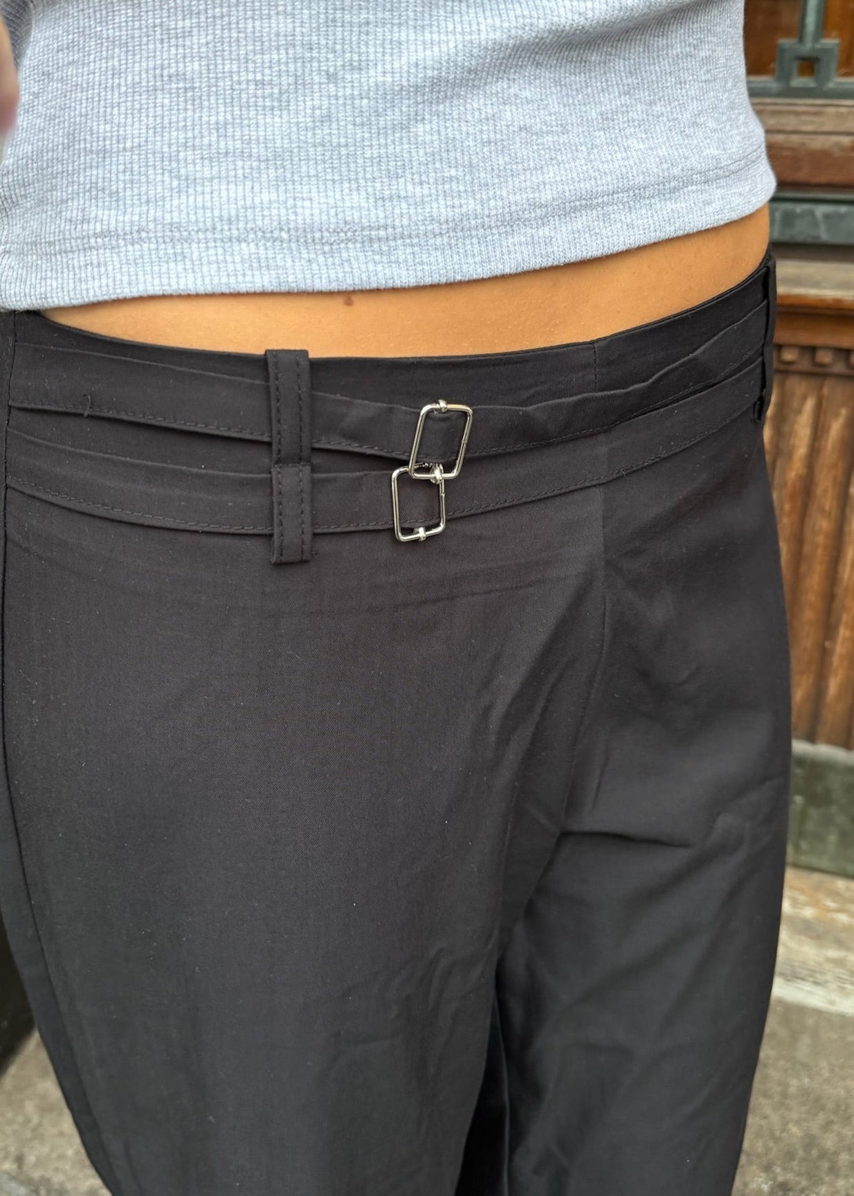 Elira Low Waist Bukser - Sort - ByStenholt.dk