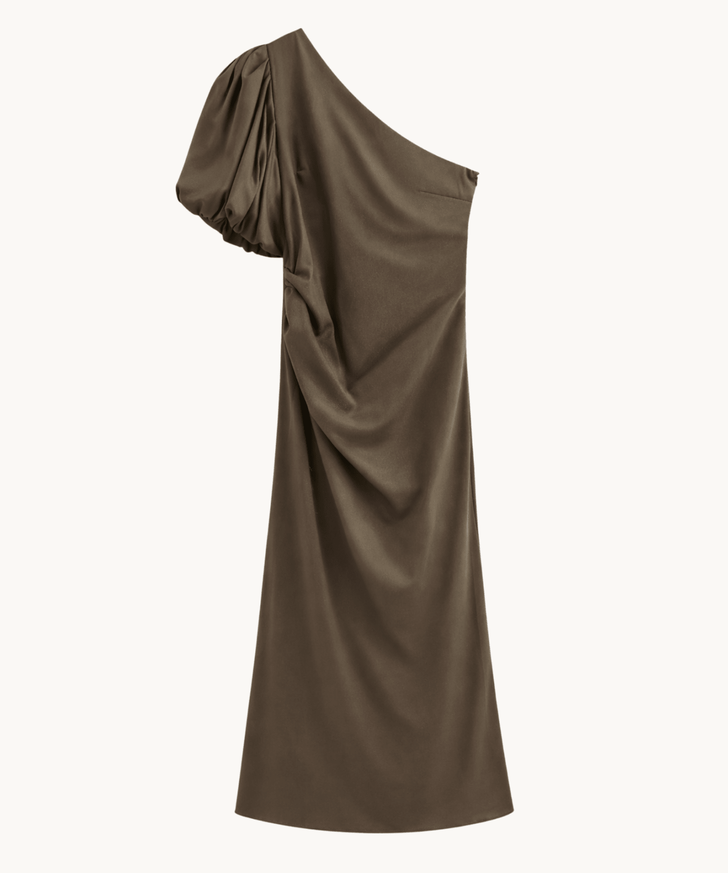 Elvira One Shoulder Kjole - Khaki - ByStenholt.dk