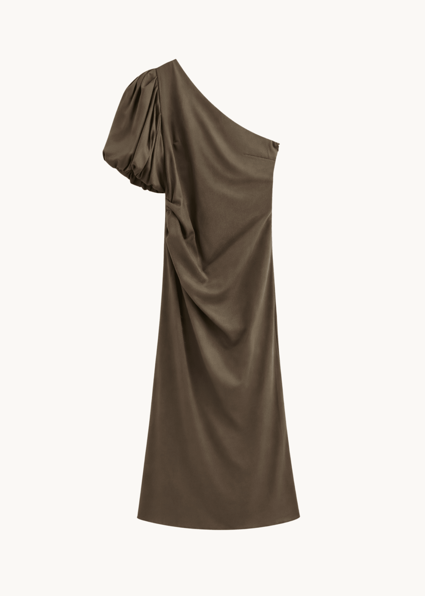 Elvira One Shoulder Kjole - Khaki - ByStenholt.dk