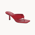 Ely Sandaler med Hæl - Rød - ByStenholt.dk