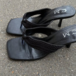 Ely Sandaler med Hæl - Sort - ByStenholt.dk