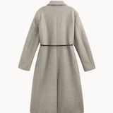 Emma Lang Coat med bælte - Beige - ByStenholt.dk