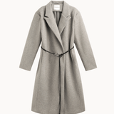 Emma Lang Coat med bælte - Beige - ByStenholt.dk