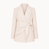 Emma Tie Blazer - Beige - ByStenholt.dk
