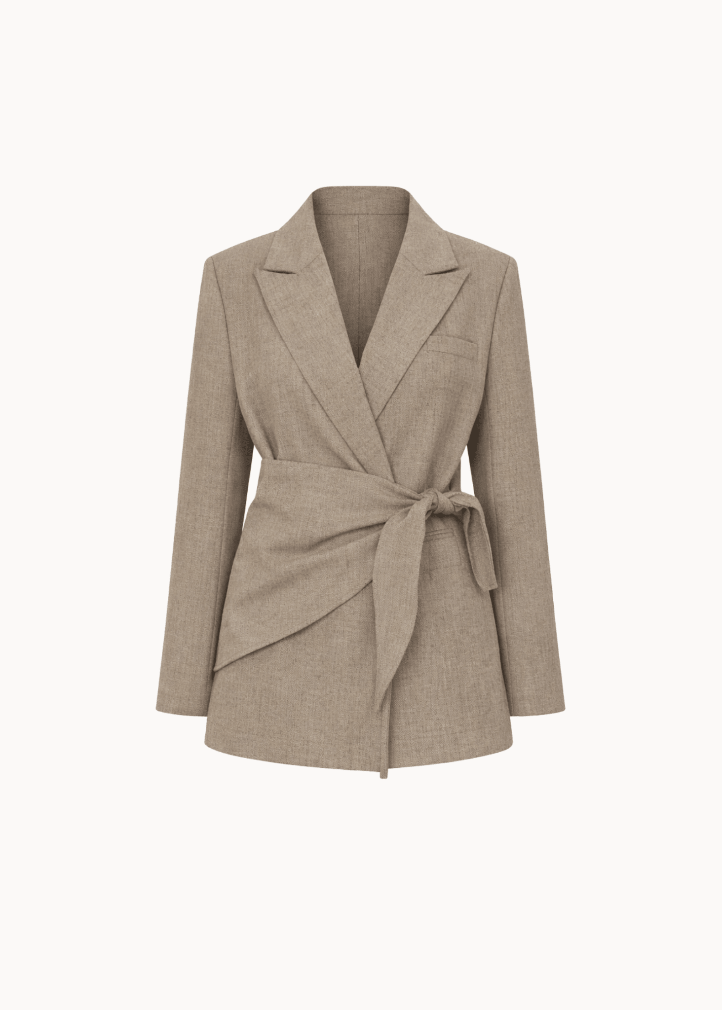 Emma Tie Blazer - Taupe - ByStenholt.dk
