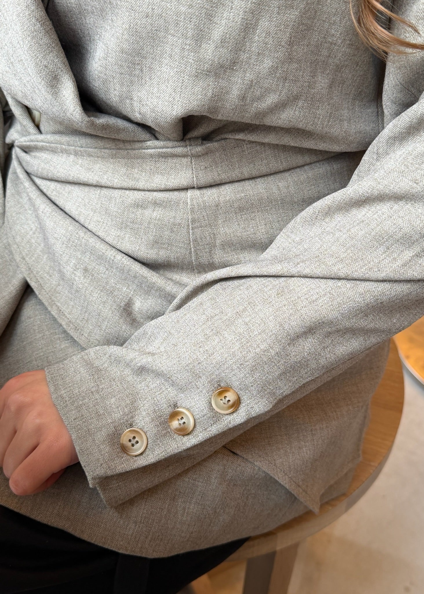 Emma Tie Blazer - Taupe - ByStenholt.dk