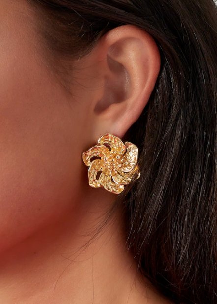 Eva Øreringe - Guldbelagt - ByStenholt.dk