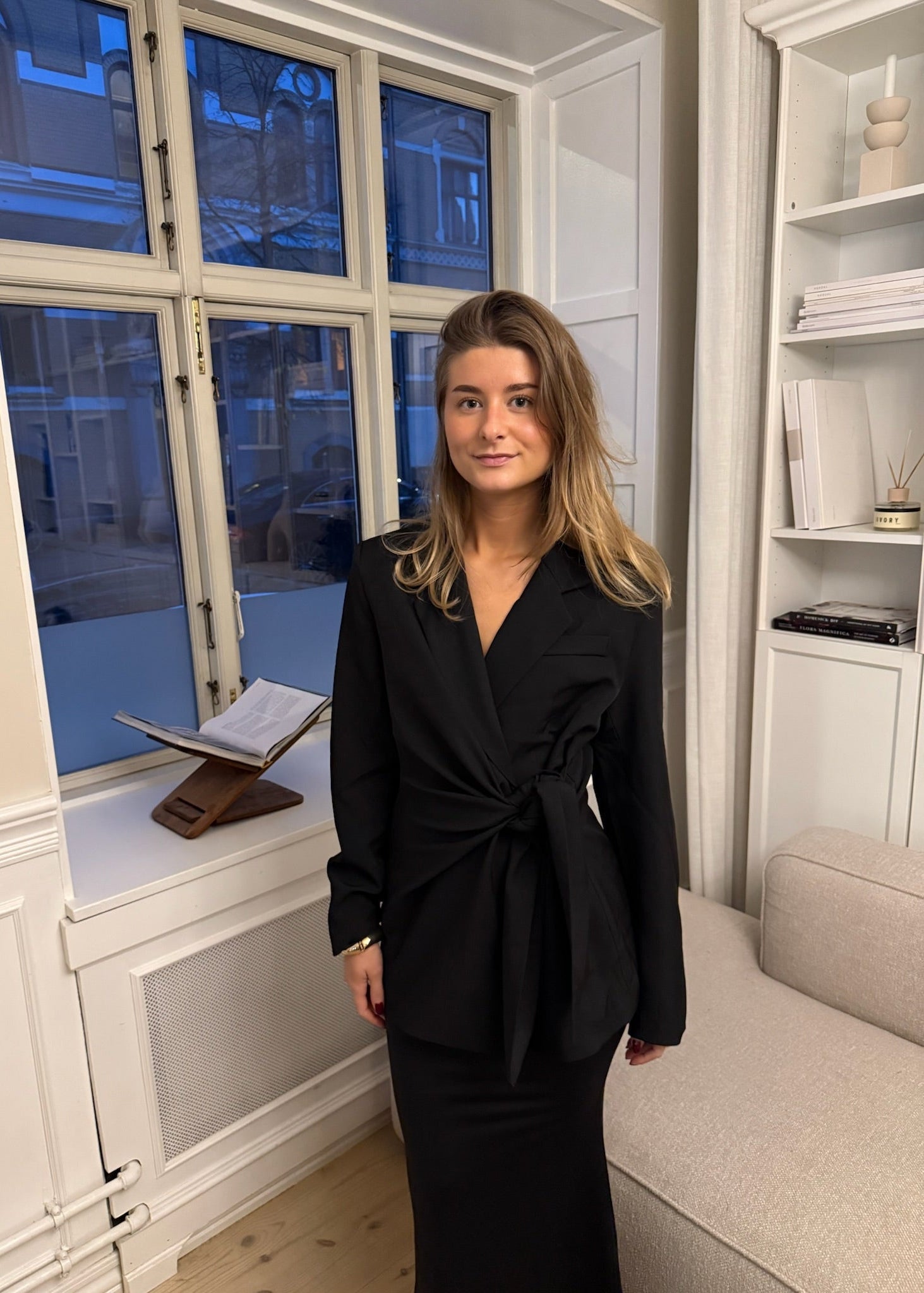 Fitted Tie Blazer - Sort - ByStenholt.dk