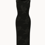 Floral Midi Kjole - Sort - ByStenholt.dk