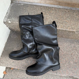 Freja Folded Støvler - Sort