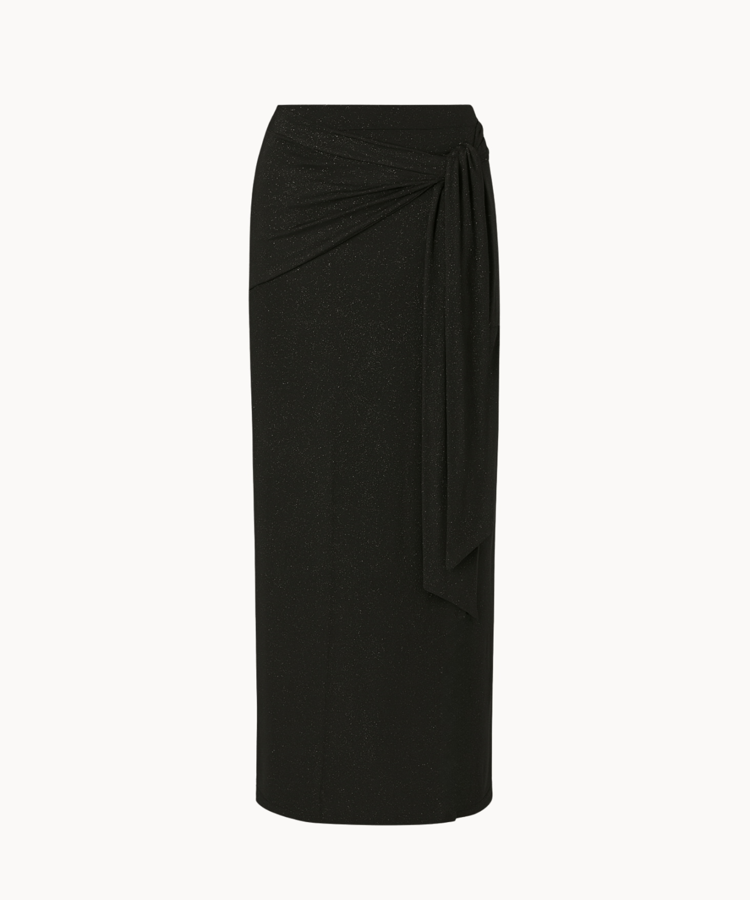 Glimmer Maxi Nederdel med Bindebånd – Sort - ByStenholt.dk