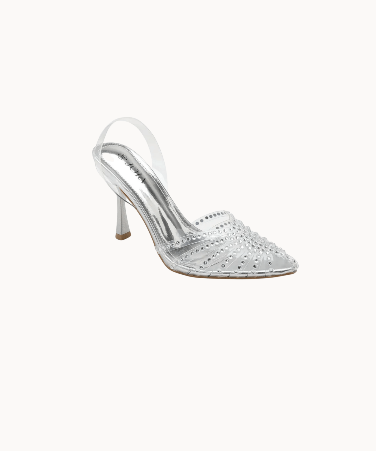 Glitter Slingback Pumps - Sølv - ByStenholt.dk