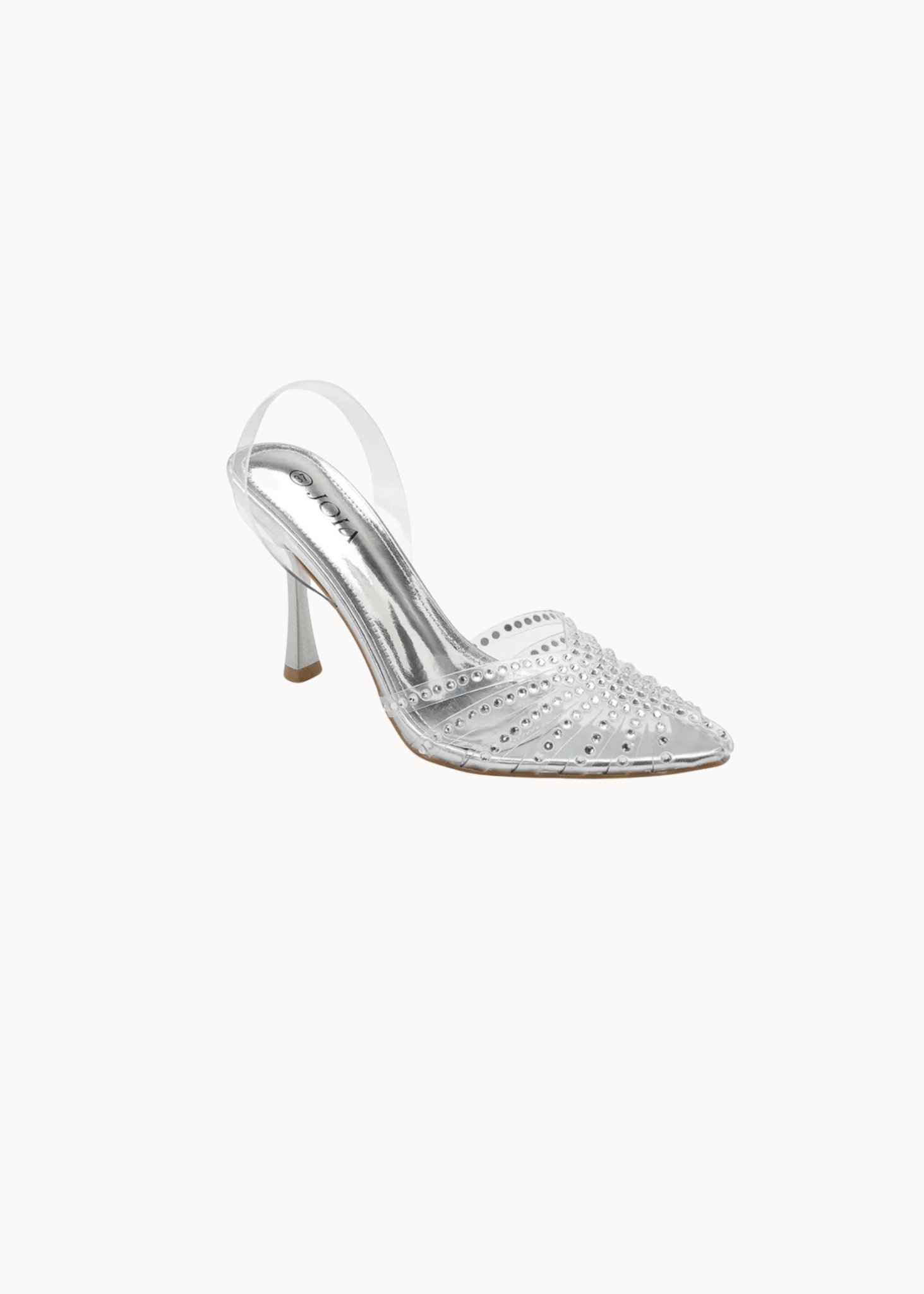 Glitter Slingback Pumps - Sølv - ByStenholt.dk