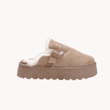 Hjemmesko med Pels Plateau - Brun - ByStenholt.dk