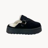 Hjemmesko med Pels Plateau - Sort - ByStenholt.dk