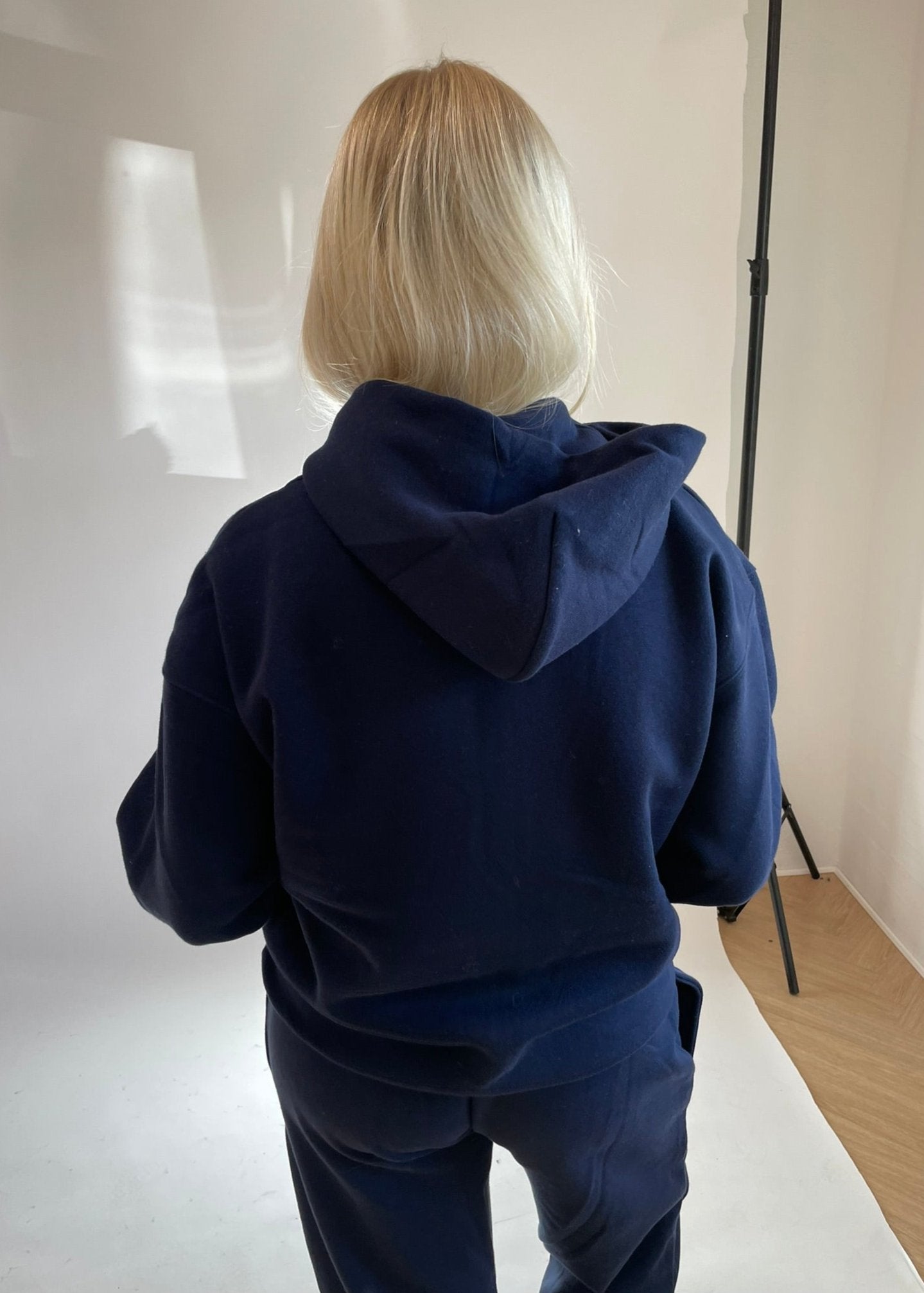 Hoodie Med Lynlås - Navy - ByStenholt.dk